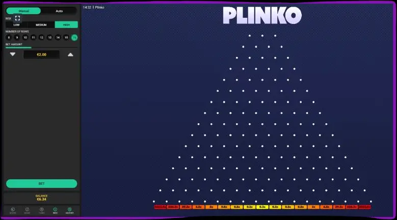 Variationen von Plinko-Spielen.